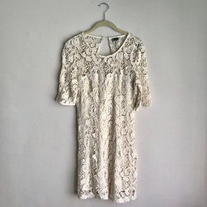 Sparkle & Fade / Cream Crotchet Knit Dress
